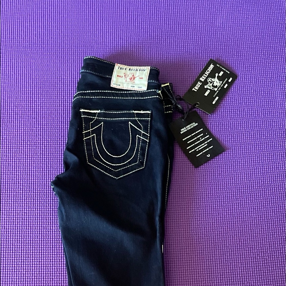 True religion mid rise supper skinny jeans